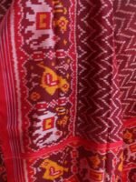 Maroon Semi-double Ikat Patola Silk Dupatta - Image 3