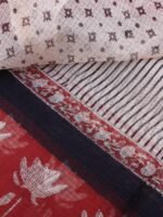 Maroon and Off-white Bagru Kota sari - Image 2