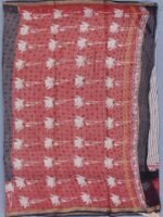 Maroon and Off-white Bagru Kota sari - Image 5