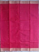 Meena Buta Fushia-Pink zari Chanderi Saree - Image 3