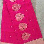 Meena Buta Fushia-Pink zari Chanderi Saree