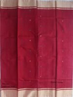 Meena-Buta Maroon-Red Chanderi Saree - Image 3