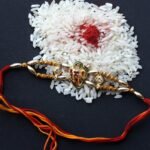 Small Metallic Ganesha on Om Rakhi