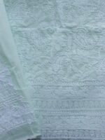 Milky-Green cotton Chikankari Dress-Material - Image 3