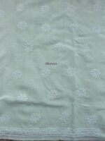 Milky-Green cotton Chikankari Dress-Material - Image 4