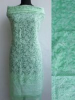 Mint-Green georgette Chikankari Kurta fabric