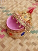 Mirror lacework small wooden Sindur-dani - Image 2