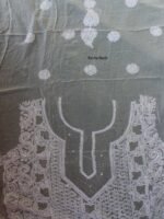 White mukaish Chikankari georgette Kurta Fabric - Image 4