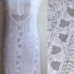 White mukaish Chikankari georgette Kurta Fabric