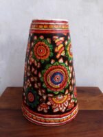 Multicolour flower, Black Base Leather Hanging Lamp - Image 2