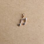 Musical note, Real silver Pendant