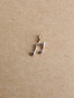 Musical note, Real silver Pendant
