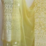 Mustard-Yellow Chikankari georgette Ladies-suit