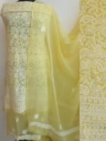 Mustard-Yellow Chikankari georgette Ladies-suit