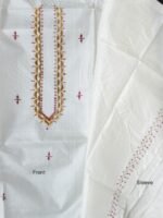 Off-White Pure silk Kurta fabric for men - Image 2