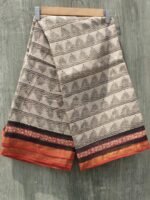 Off-White and Black Bagru Kota-cotton Saree