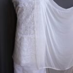 Off-white Chikankari Cotton 3pc ladies suit