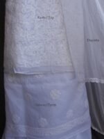 Off-white Chikankari Cotton 3pc ladies suit - Image 4