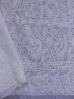Off-white Chikankari Cotton 3pc ladies suit - Image 3