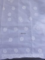 Off-white Chikankari Cotton 3pc ladies suit - Image 5