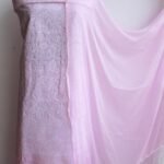Onion-Pink cotton Chikankari Dress-material