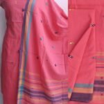Orange-Pink miri-work Bhuj cotton ladies suit
