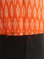Orange and Black Cotton ikat kurta-salwar set - Image 2