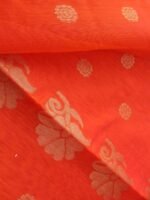 Orange and Golden zari Chanderi saree - Image 2