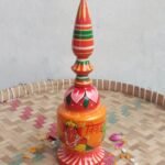 Orange base, Long, Wood Sindur Box