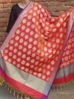 Orange Imitaion-Katan Banarasi Dupatta