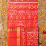 Fire-Orange pure silk Patola Dupatta