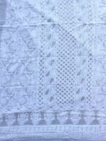 White Chikankari mukaish georgette Kurta Fabric - Image 4