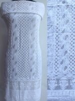 White Chikankari mukaish georgette Kurta Fabric