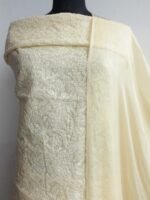 Pale-Yellow Chikankari cotton dress-material - Image 2