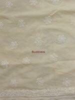 Pale-Yellow Chikankari cotton dress-material - Image 5