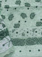 Pale Mint-Green Chikankari cotton suit - Image 2