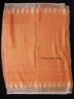 Pastel Orange Pure Linen Saree - Image 5