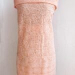 Pastel Orange Chikankari cotton Kurta Fabric