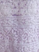 Pastel Pink Georgette Chikankari Kurta Fabric - Image 2
