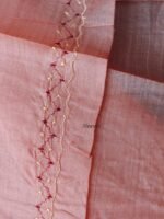 Peach-Orange Kurta fabric for Men - Image 4