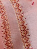 Peach-Orange Kurta fabric for Men - Image 3