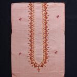 Peach-Orange Kurta fabric for Men