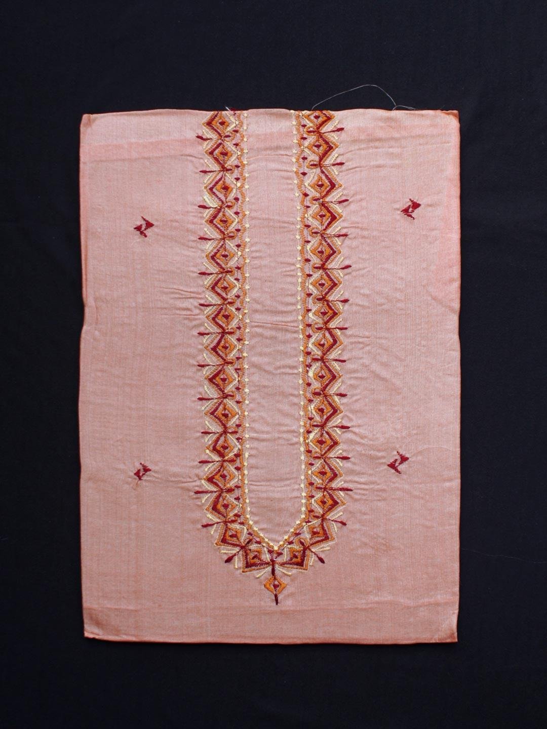 Peach-Orange-mens-silk-kurta-fabric.jpg Peach-Orange Kurta fabric for Men - Image 1