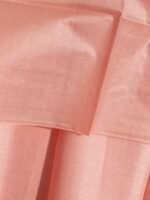 Peach-Orange Paper Tussar Silk Fabric - Image 3