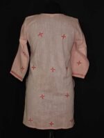 Peach Chikankari Cotton Ladies Kurti - Image 3