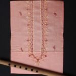 Peach Pure Silk Kurta fabric for Men