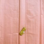 Peach-Orange Paper Tussar Silk Fabric