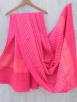 Peach Pink Patan Patola Woolen Shawl