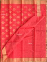 Peach-Pink Zari Chanderi Saree - Image 2
