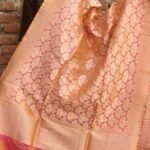 Orange-Pink Pure Katan Silk Banarasi Dupatta